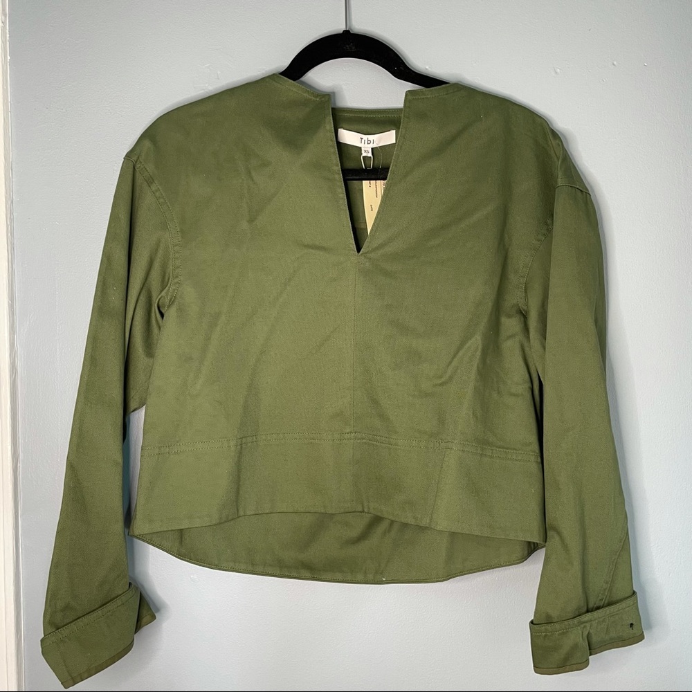 Tibi Green V Neck